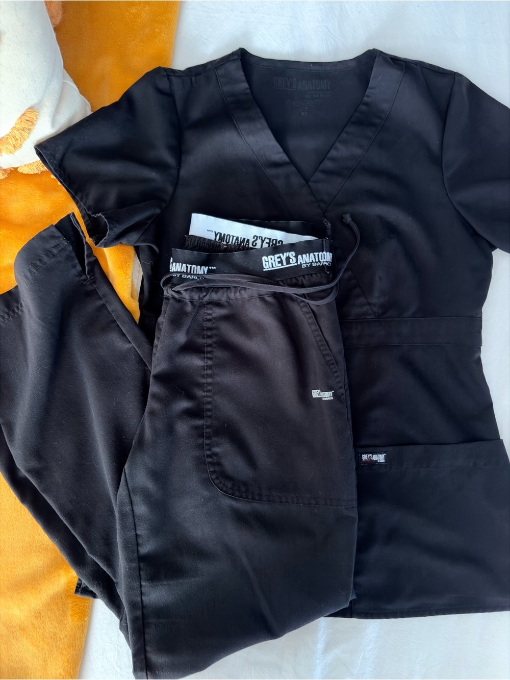 Grey's Anatomy Black Scrub Top and Jogger Pants